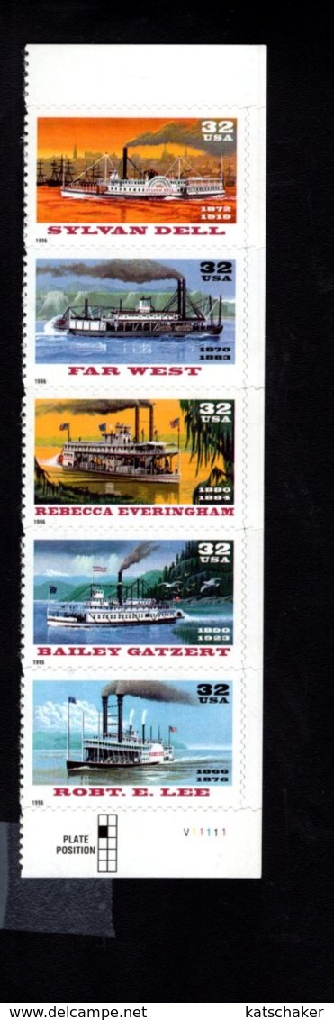 850475674 1995 SCOTT 3095A  POSTFRIS MINT NEVER HINGED EINWANDFREI (XX)   RIVERBOATS 3092 FIRST STAMP - Ongebruikt