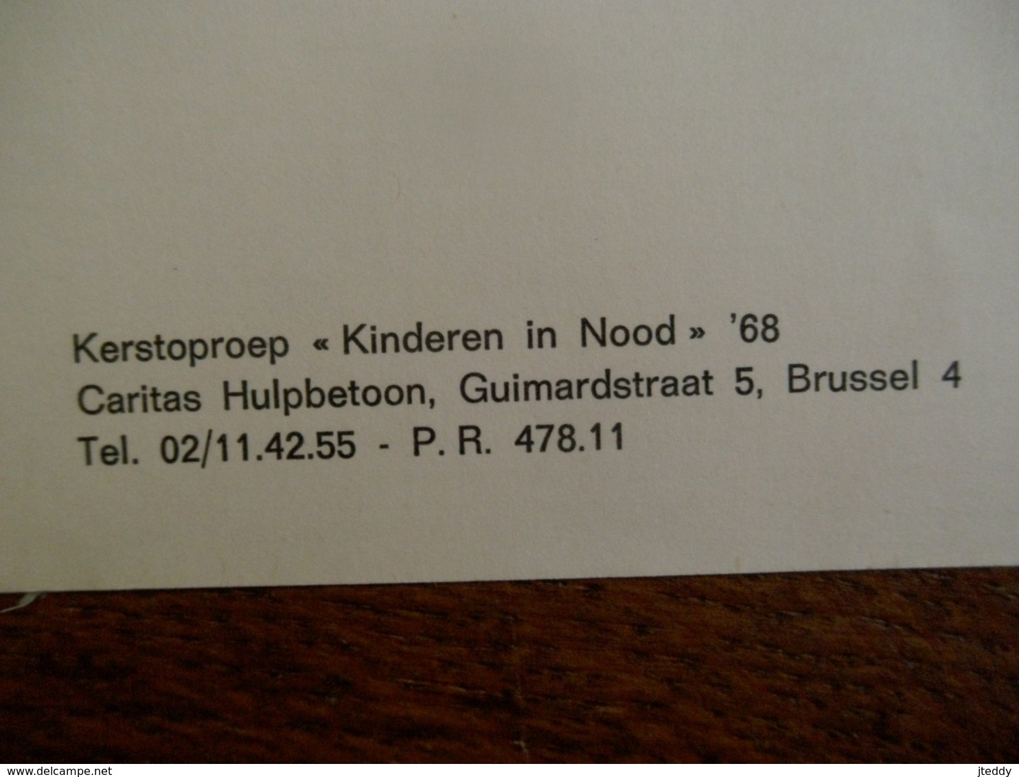 Oude Postkaart Door   W . VANDERSTEEN   Kerstoproep  " Kinderen In Nood "  '68 - Bandes Dessinées