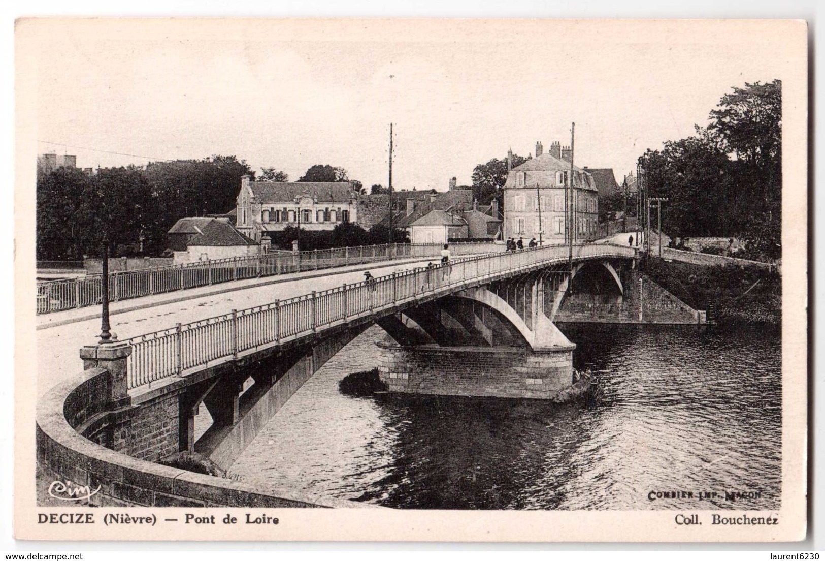 Decize - Pont De Loire - édit. Bouchenez - C.I.M. Combier Macon  + Verso - Decize