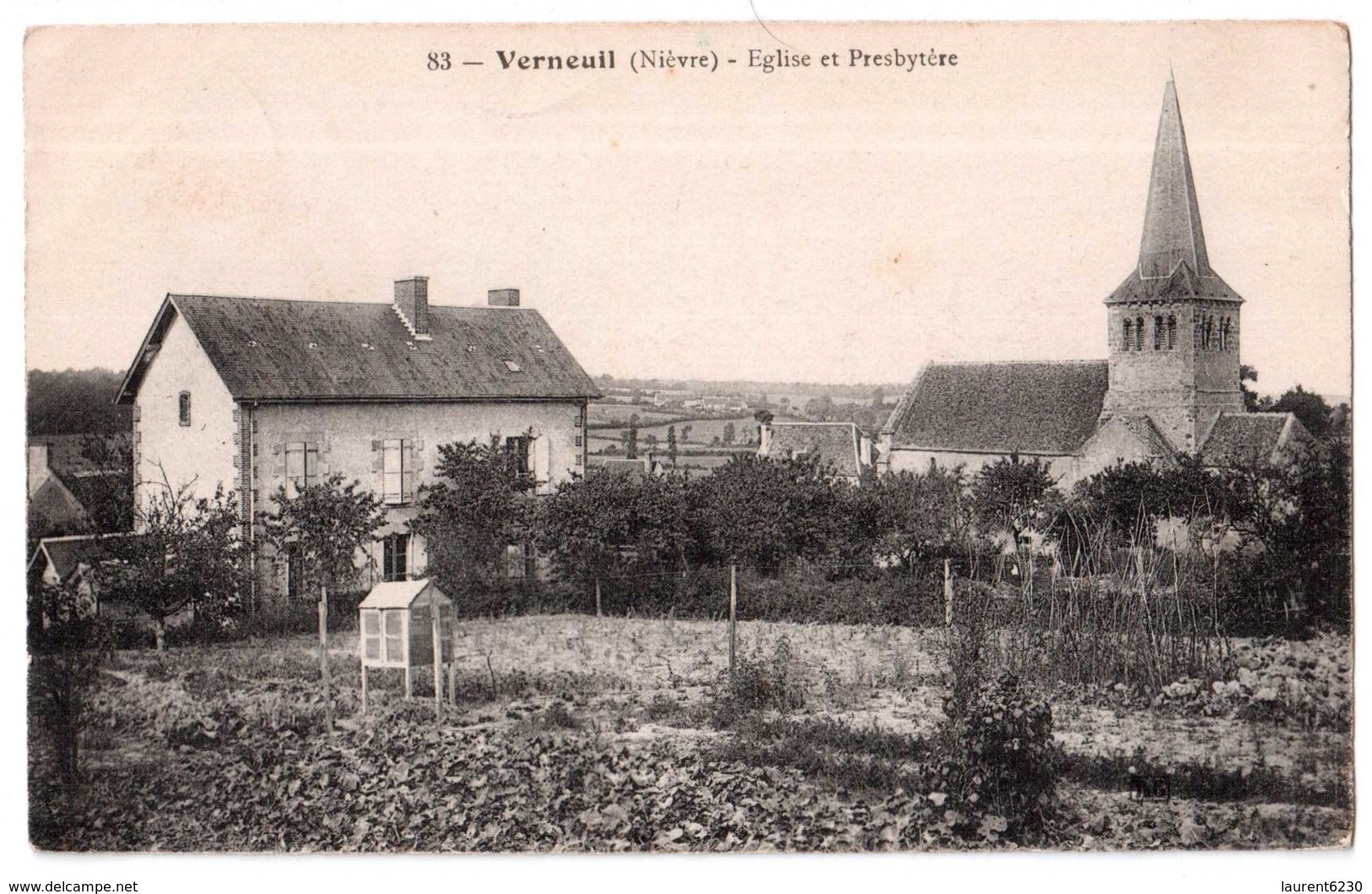 Verneuil - Eglise Et Presbytère - édit. Th.G. Garnon Théodule 83 + Verso - Autres & Non Classés