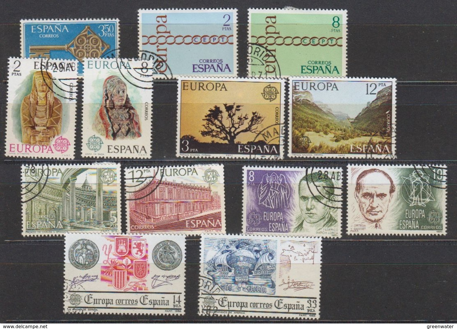 Europa Cept Spain 7 Years (8v) Used (cto) (44900) - Andere & Zonder Classificatie
