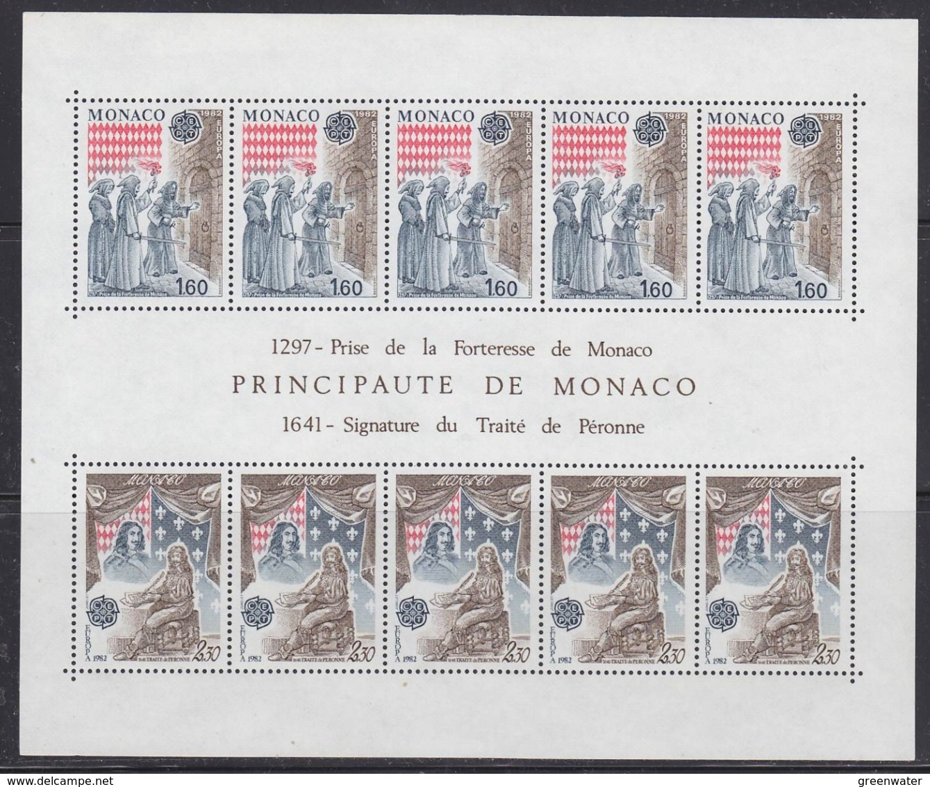 Europa Cept 1982 Monaco Sheetlet ** Mnh (44903) ROCK BOTTOM PRICE - 1982