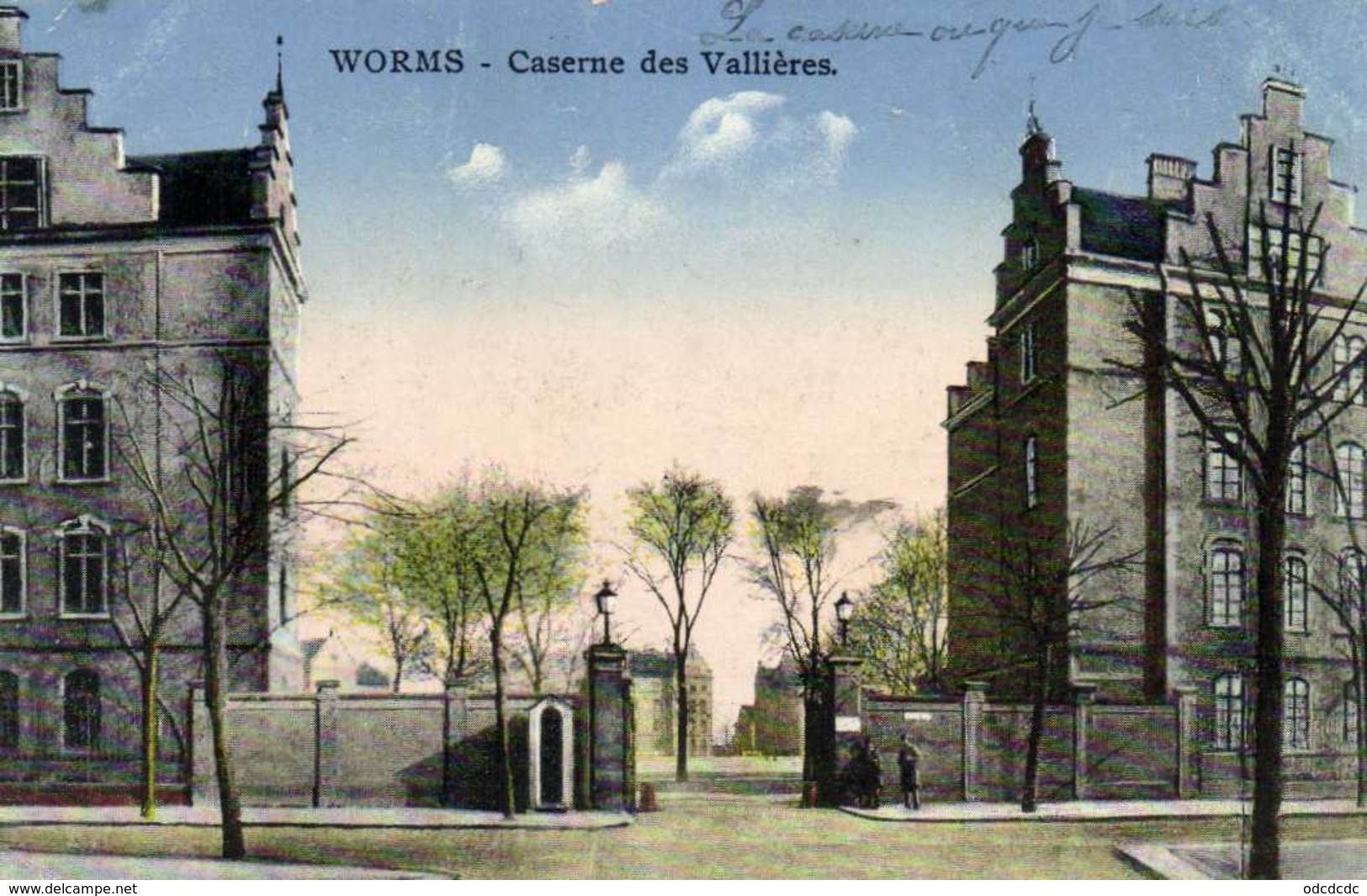 Militaria WORMS  Caserne De Vallières Colorisée RV Cachet Postes Aux Armées 31 - Autres & Non Classés