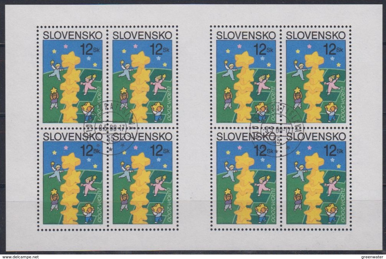 Europa Cept 2000 Slovakia 1 V  Sheetlet Used (44906) - 2000