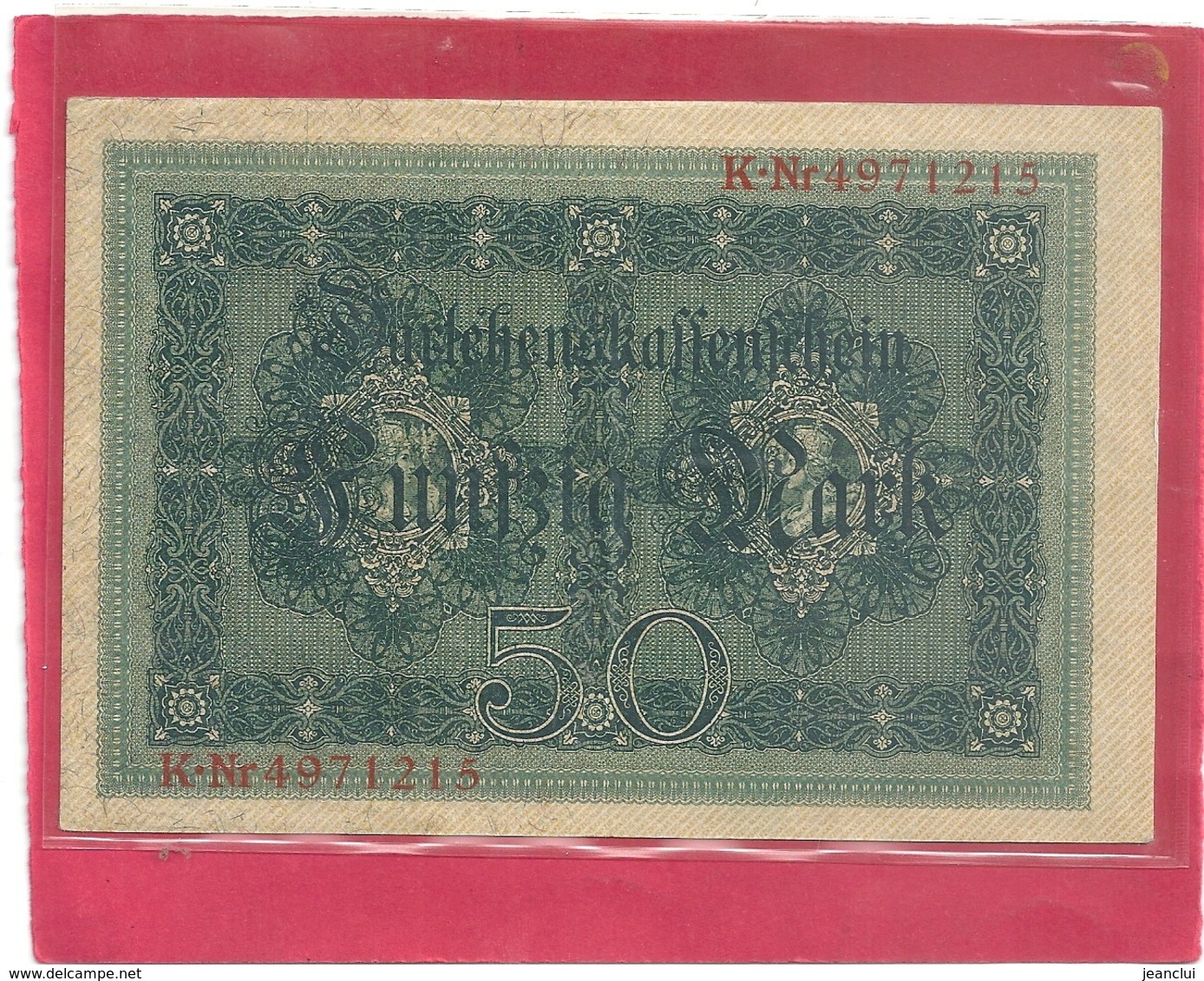 DARLEHENSKASSENSCHEINE .FÜNFZIG ( 50 )  MARK . 5-8-1914 . RED N° K.Nr4971215 . ZWEI SCANES - [13] Bundeskassenschein