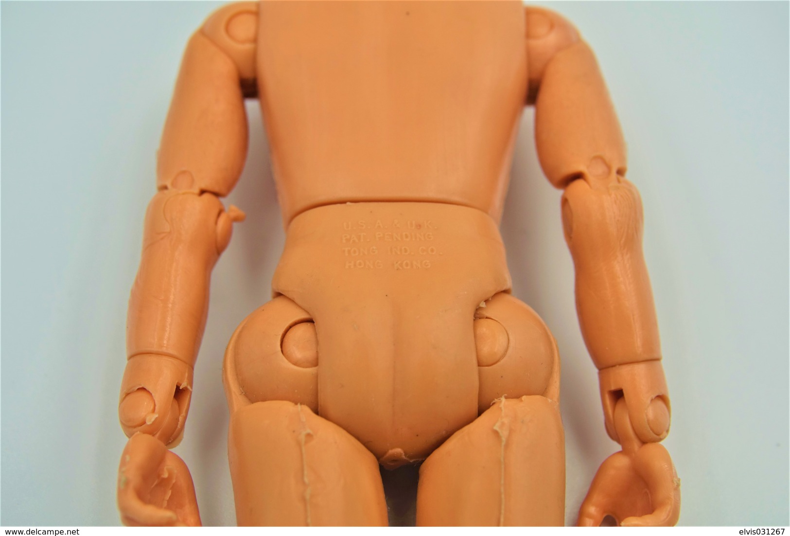 Vintage ACTION MAN TONG IND CO : SOLDIER WITH CLOTHES  - Made In HongKong Patent USA & UK - GI JOE - Action Man