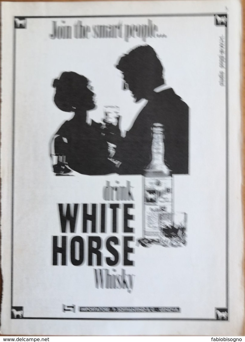 1966 - Whisky WHITE HORSE  - 1 Pag. Pubblicità Cm. 13x18 - Whisky