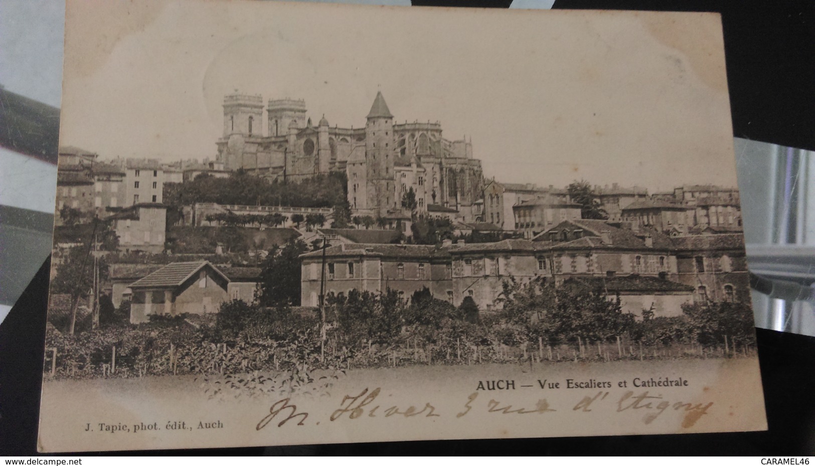 CPA - Auch Vue Escaliers Et Cathédrale - Auch