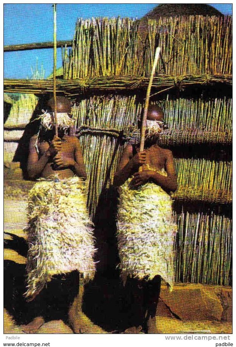 Carte Postale  Afrique Lesatho  Basutoland  Enfants Basutos Parés Pour L'initiation Trés Beau Plan - Non Classés