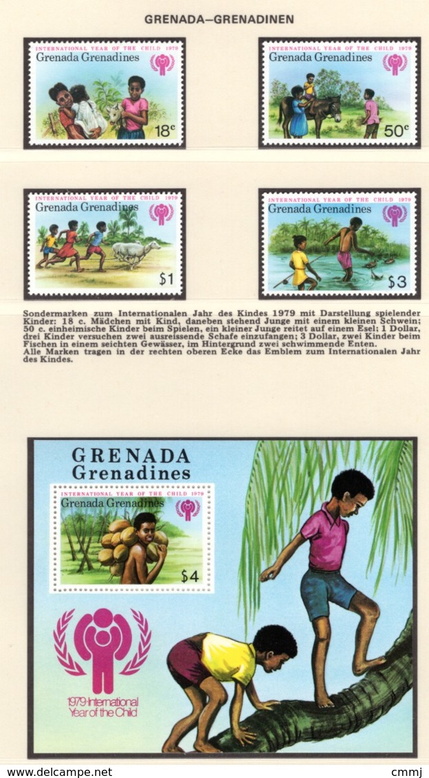 YEAR INTERN. OF CHILD - GRENADA GRENADINES - Mi. Nr. 325/327 + BF 42 - NH - (6532-22.) - Grenada (1974-...)