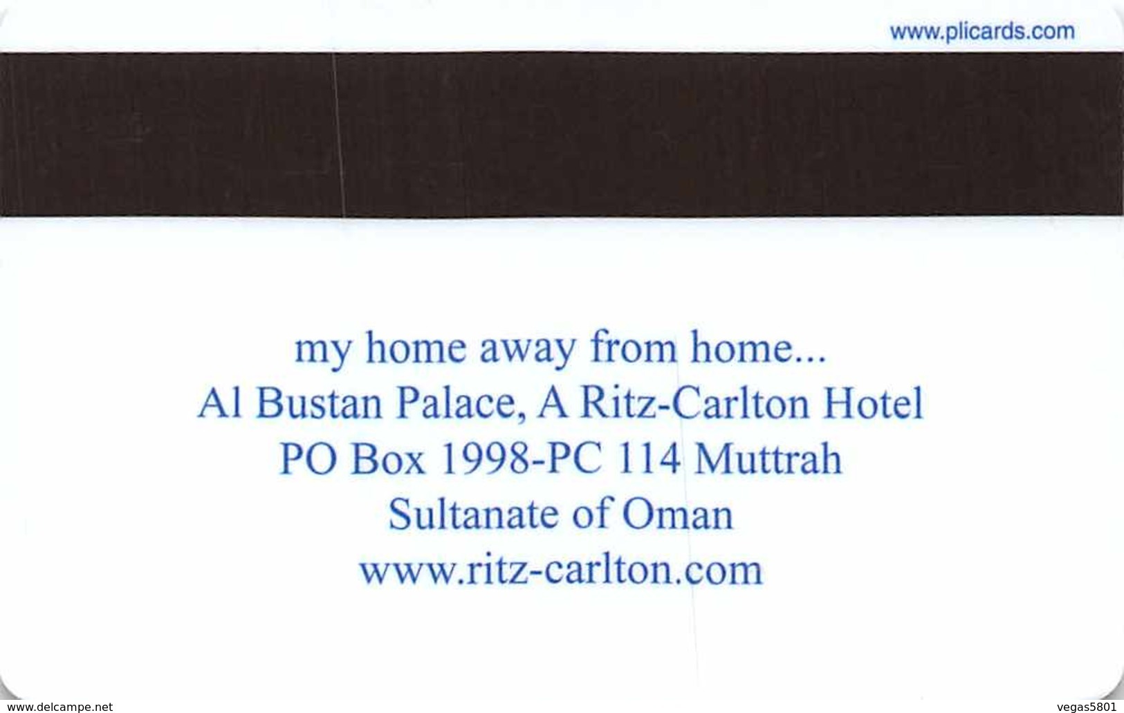 THE RITZ-CARLTON Al Bustan Palace Oman - Hotel Room Key Card, Hotelkarte, Schlüsselkarte, Clé De L'Hôtel - Hotelkarten