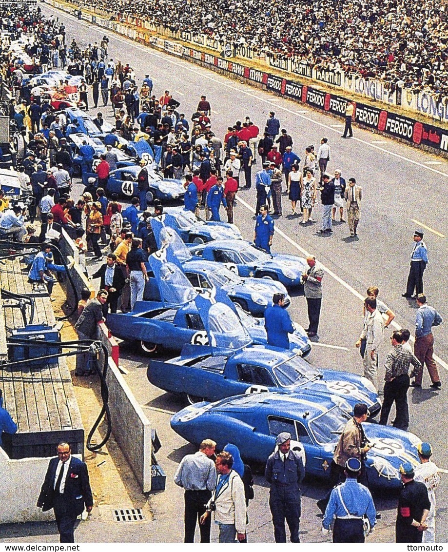 24 Heures Du Mans 1966  -   Equipe Alpine   - 15x10cms PHOTO - Le Mans