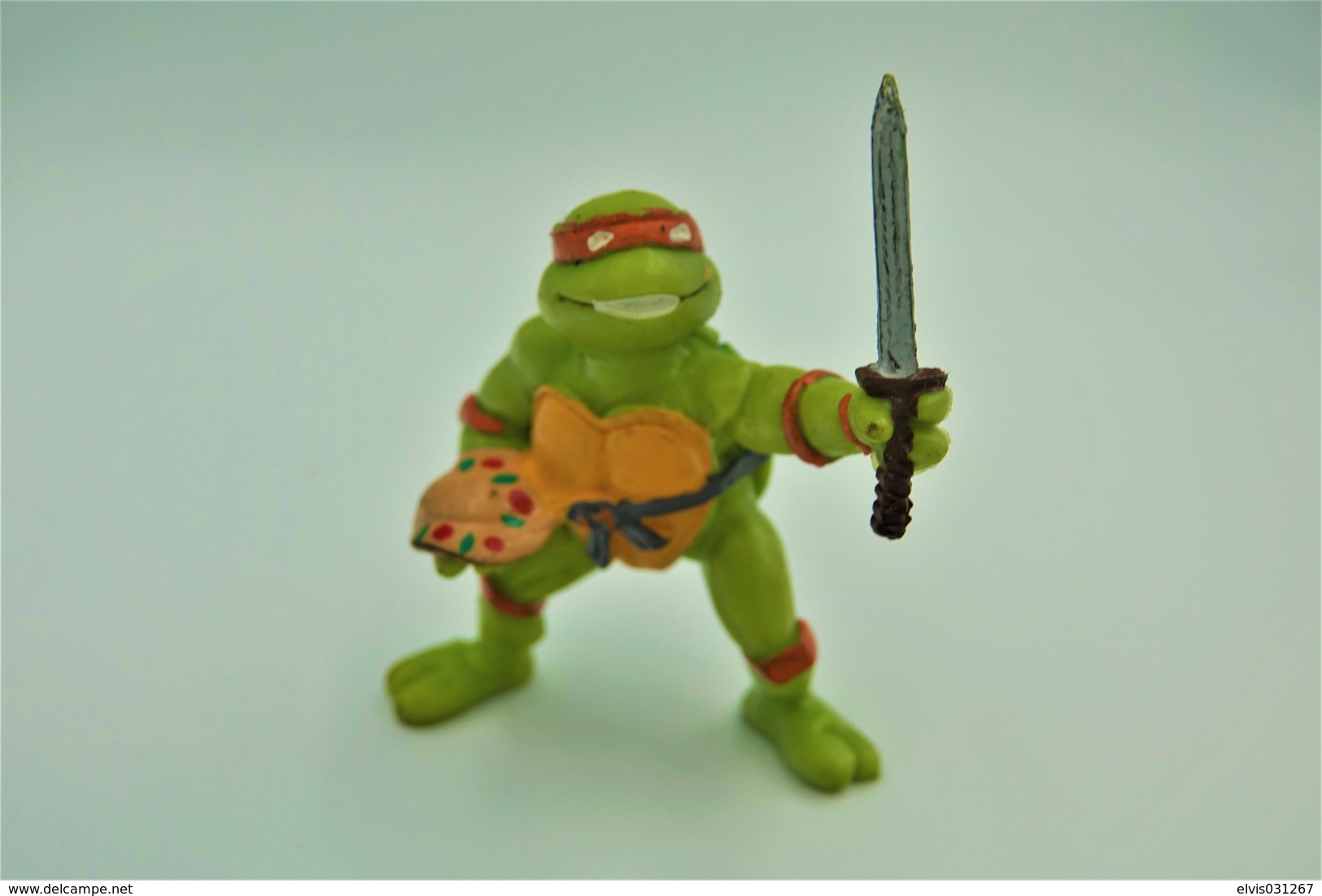 Vintage TEENAGE MUTANT NINJA TURTLE : MICHELANGELO - 6.5cm - TNMT - YOLANDA - 1988's - Action Figure - Rubber - Autres & Non Classés