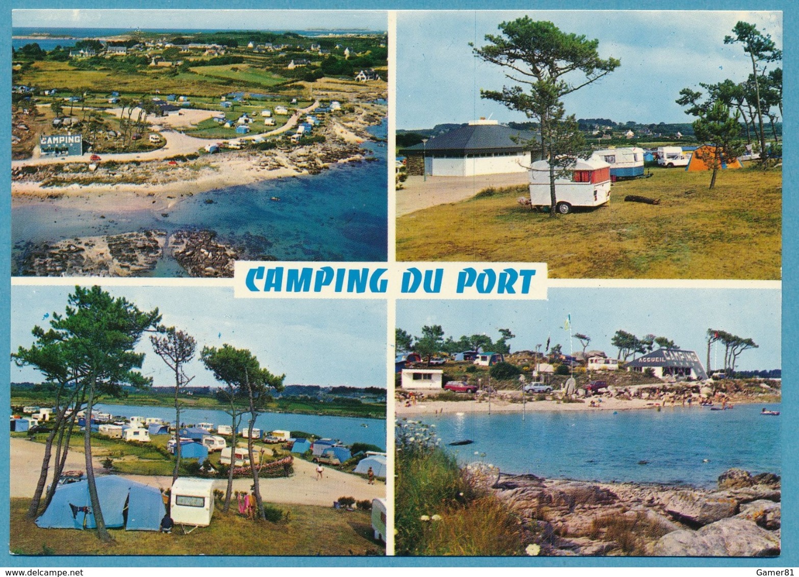 LANDRELLEC PLEUMEUR-BODOU Le Camping Du Port Multivues Peugeot 204 Break Renault Dauphine Autos - Autres & Non Classés