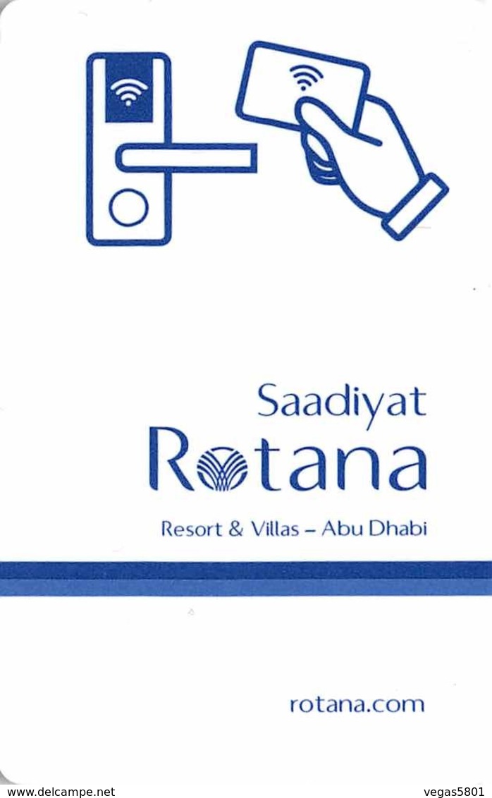 SAADIYAT ROTANA Resort & Villas, Abu Dhabi - Hotel Room Key Card, Hotelkarte, Schlüsselkarte, Clé De L'Hôtel - Hotelkarten