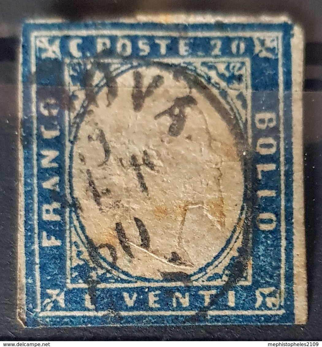 SARDINIA 1862 - Canceled - Sc# 12 - 20c - Sardaigne