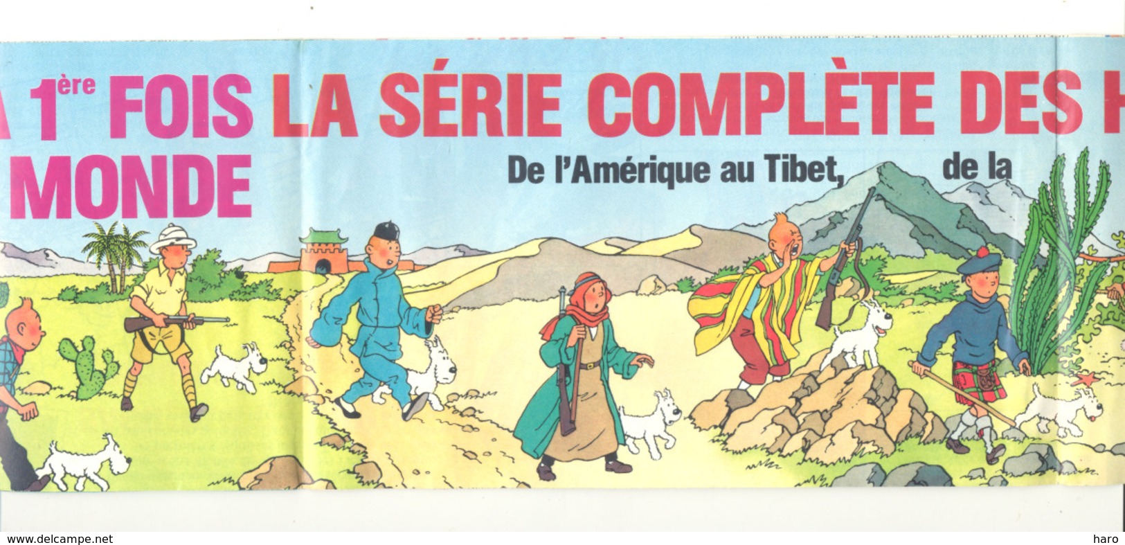 BD " TINTIN " Publicité Pour La Parution  De L'intégrale Des Oeuvres D' Hergé  - Editions Du Lombrad (b264) - Press Books