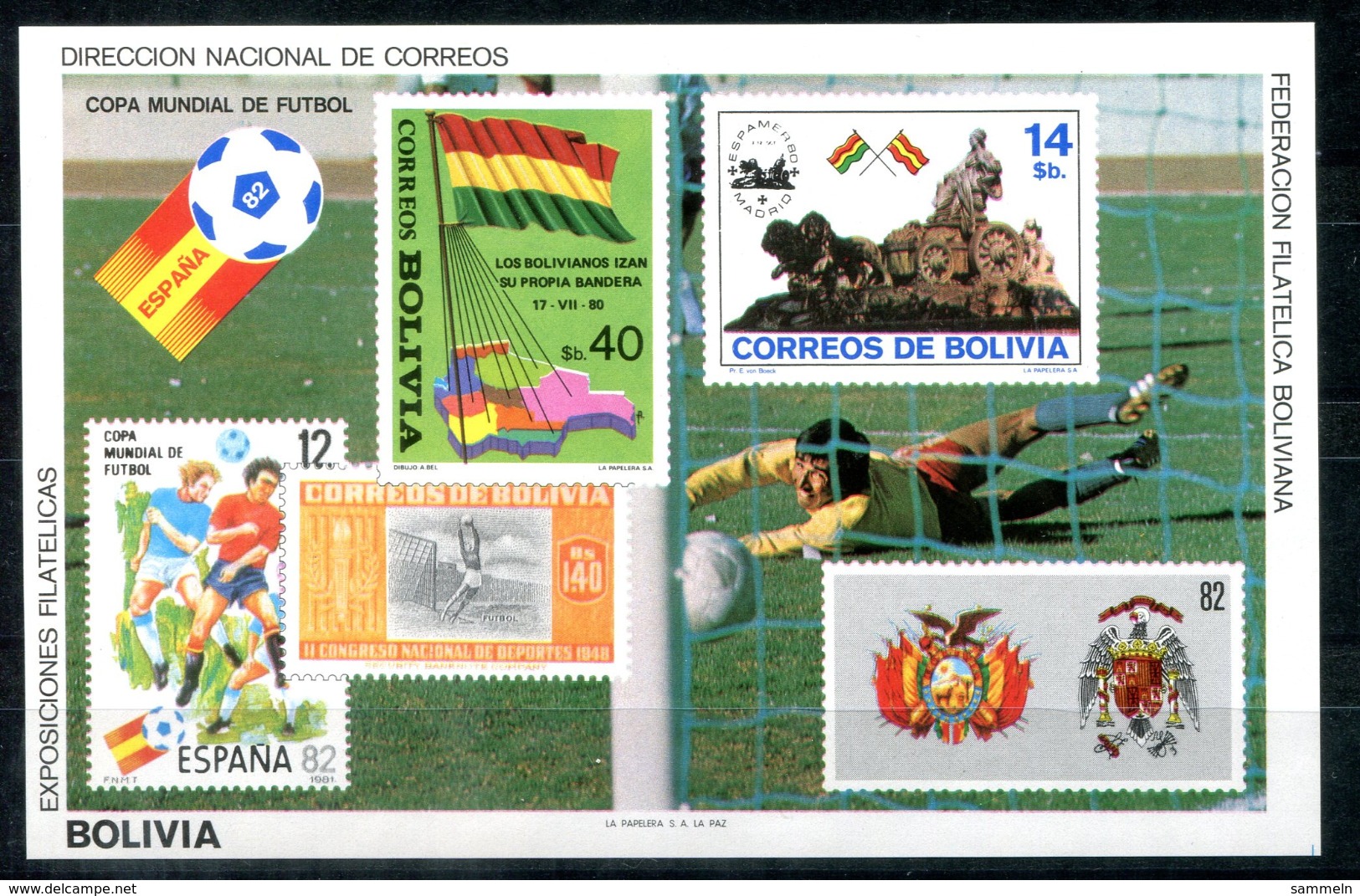 5068 - BOLIVIEN - Block 120 ** - FUSSBALL / FOOTBALL / SOCCER - Bolivien