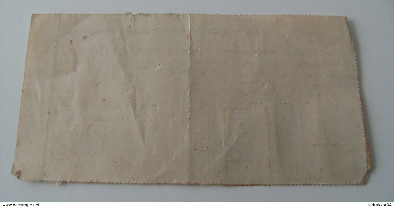 Reçue Folio Charles Rocher Notaire à Casablanca Maroc 1939 WWII Timbre Notaire - Documenti