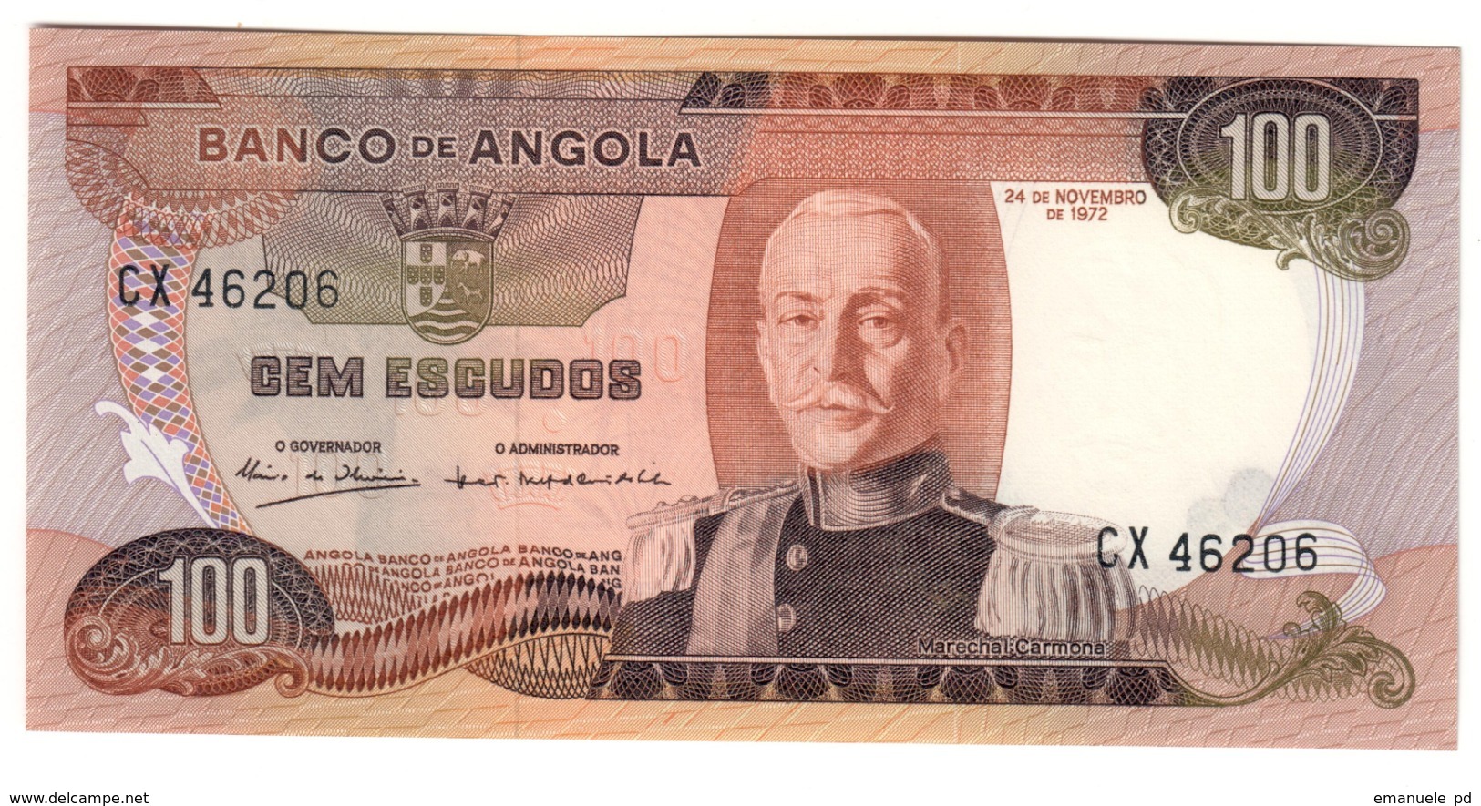 ANGOLA	100	ESCUDOS	1972	P101	UNC			.CV. - Angola