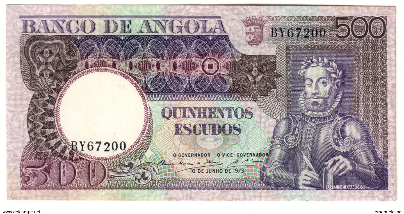 ANGOLA	500	ESCUDOS	1973	P107	UNC-			.CV. - Argelia