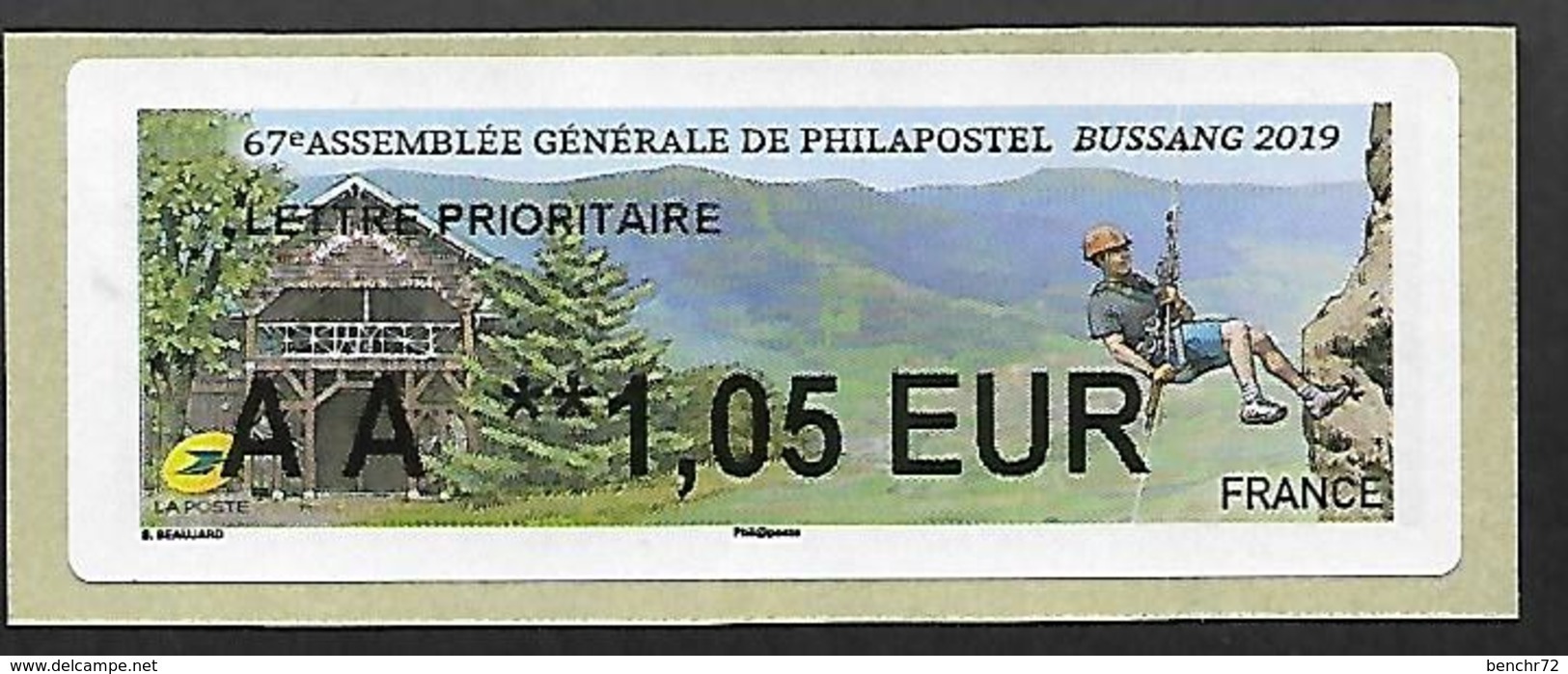 VIGNETTE LISA 2 - 2019 - BUSSANG - AG DE PHILAPOSTEL - MENTION AA 1.05 EUR - NEUF - 2010-... Vignette Illustrate