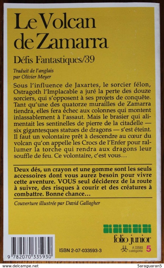 LDVELH - DEFIS FANTASTIQUES - 39 - Le Volcan De Zamarra - Gallimard 1995 - Andere & Zonder Classificatie