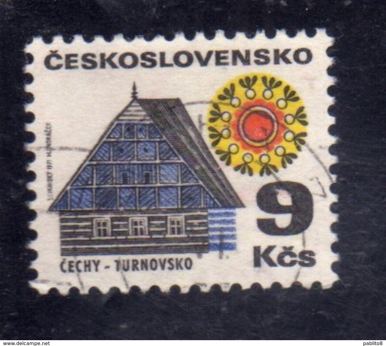 CZECHOSLOVAKIA CESKOSLOVENSKO CECOSLOVACCHIA 1971 1972 COTTAGE TURNOV 9k USED USATO OBLITERE' - Usati