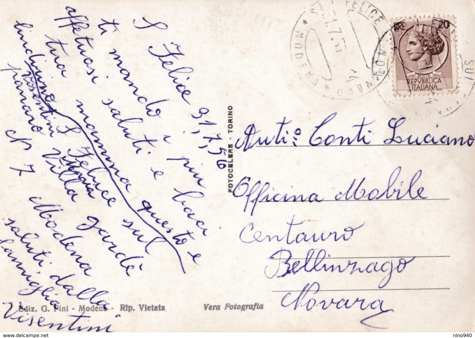 S. FELICE SUL PANARO (MO) - Monumento Ai Caduti - F/G - V: 1956 - Other & Unclassified