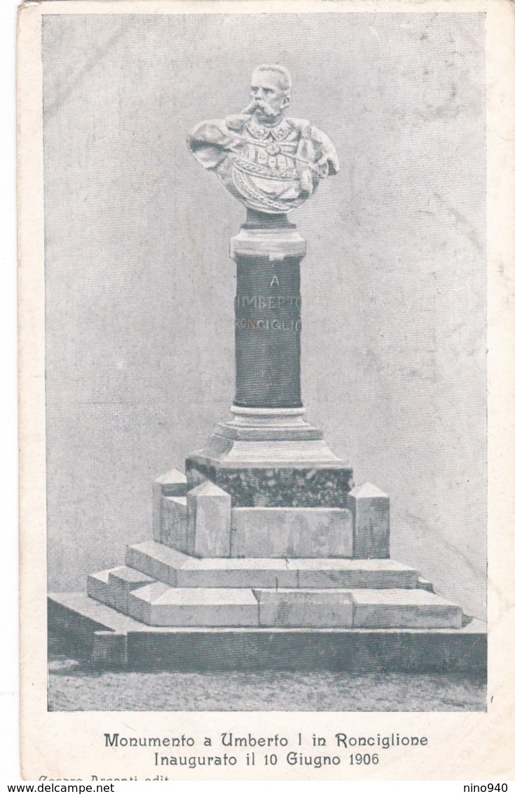 RONCIGLIONE (VT) - Monumento A Umberto I Inaugurato Il 10 Giugno 1906 - F/P - V: 1907 - Viterbo