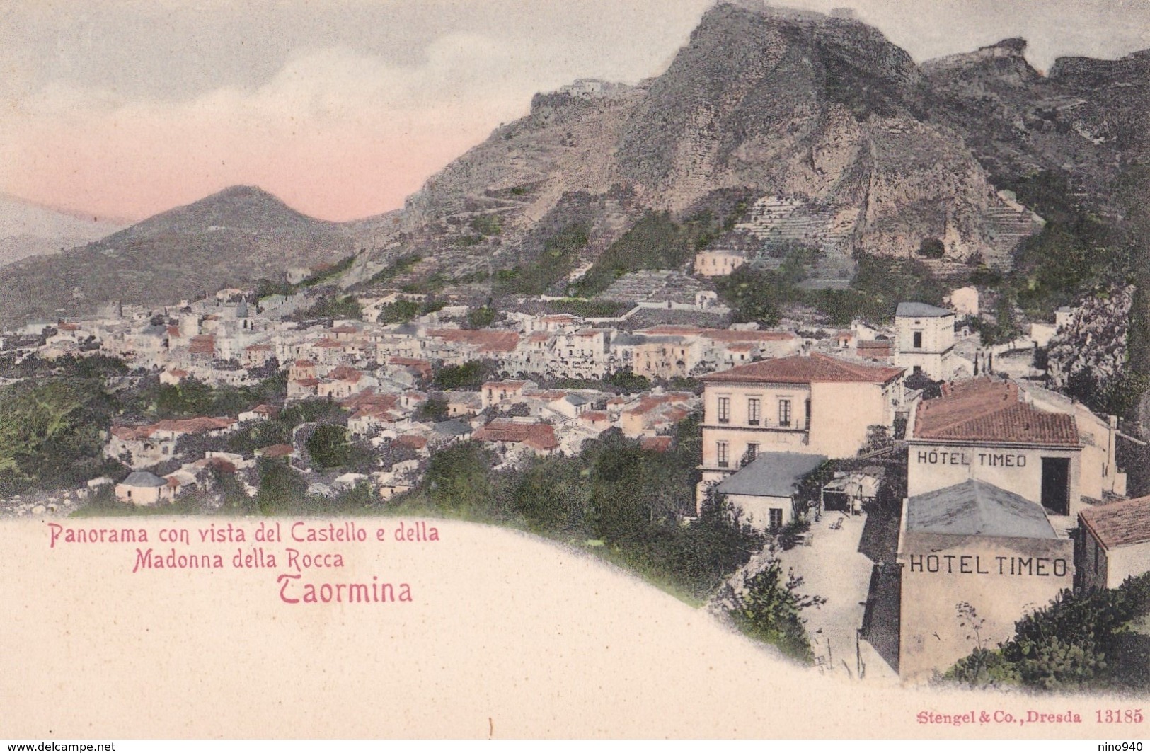 TAORMINA (ME) - Panorama Con Vista Del Castello E Della Madonna Della Rocca - F/P - N/V - Autres & Non Classés