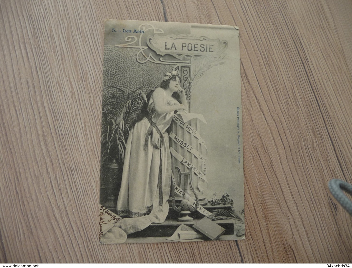 CPA Bergeret édition Avant 1906 Les Arts La Poésie Victor Hugo Musset Lamartine - Autres & Non Classés