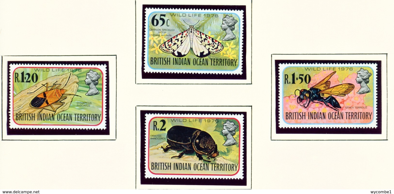 BRITISH INDIAN OCEAN TERRITORY  -  1975 Wildlife Set Unmounted/Never Hinged Mint - Territorio Britannico Dell'Oceano Indiano