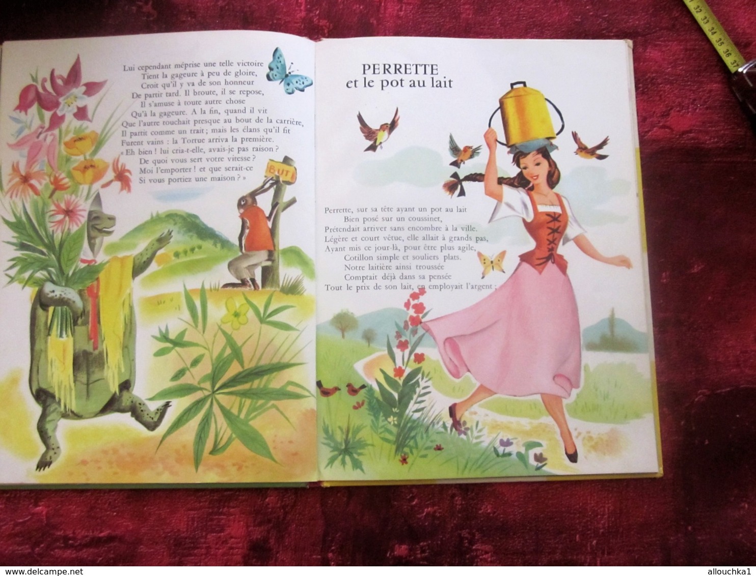 1964 LES FABLES DE LA FONTAINE IMAGES DE ROMAIN SIMON  GRAND ALBUM HACHETTE TOURS