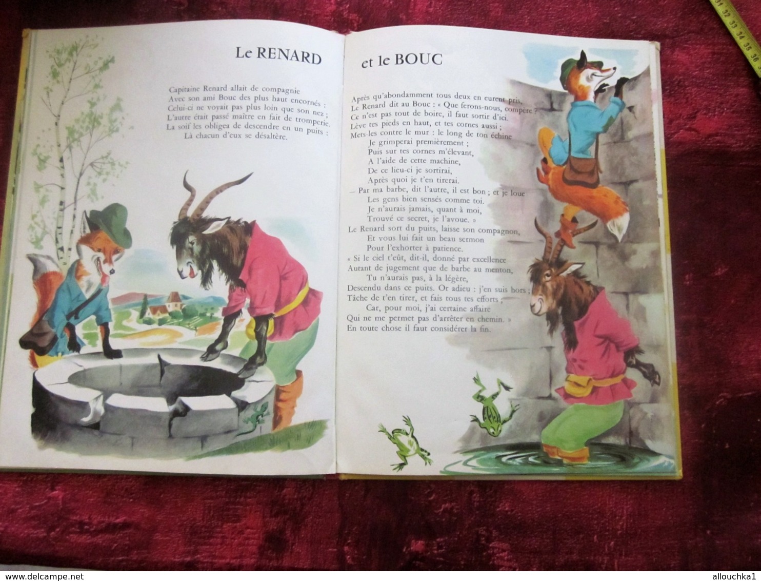 1964 LES FABLES DE LA FONTAINE IMAGES DE ROMAIN SIMON  GRAND ALBUM HACHETTE TOURS