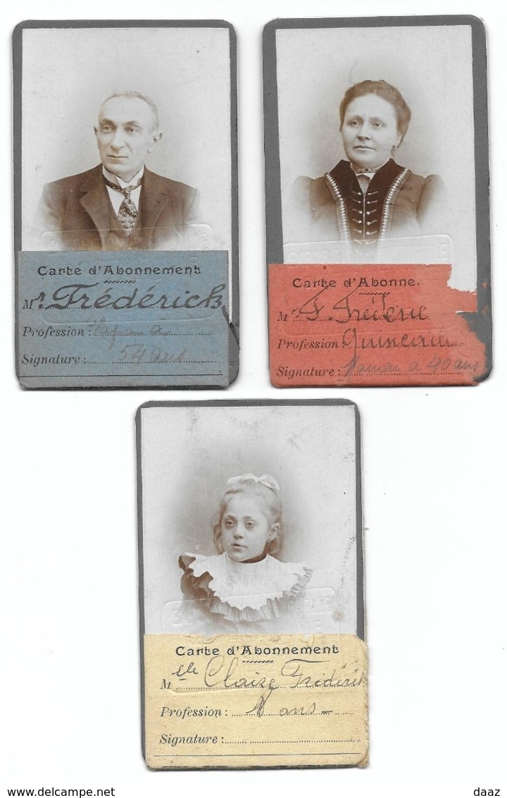 Abonnement Exposition Universelle   Liège 1905 Lot De 3 CDV (même Famille) - Eintrittskarten