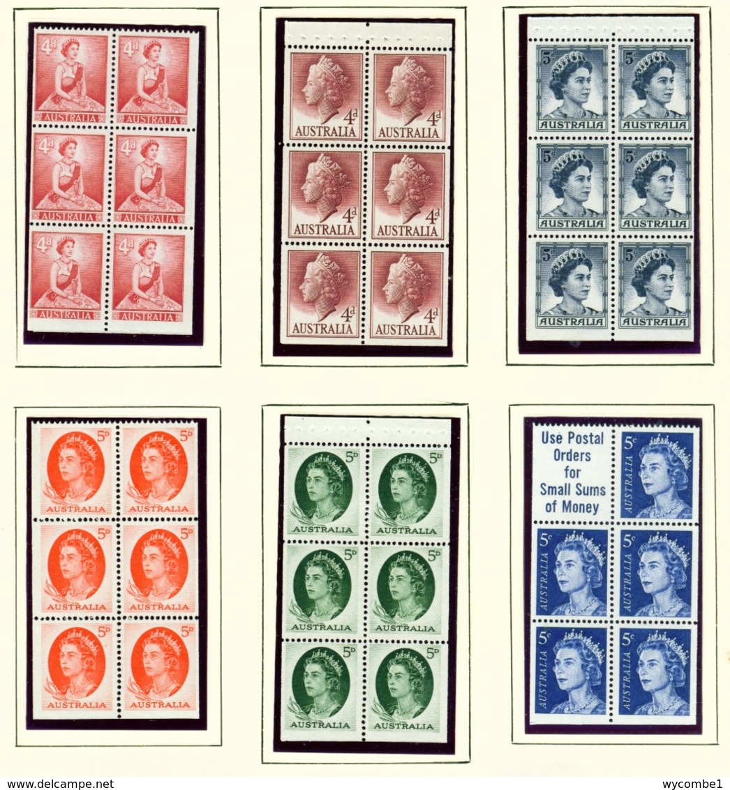 AUSTRALIA  -  1955-63 Page Of Booklet Panes Unmounted/Never Hinged Mint - Mint Stamps