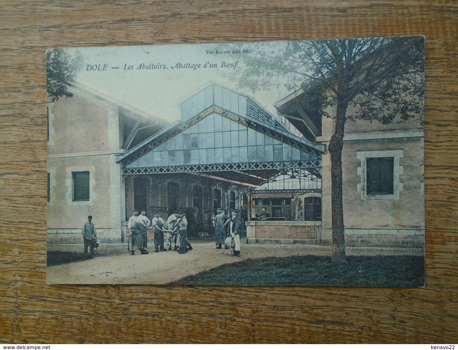 Carte Assez Rare , Dole , Les Abattoirs , Abattage D'un Boeuf " Carte Animée - Dole