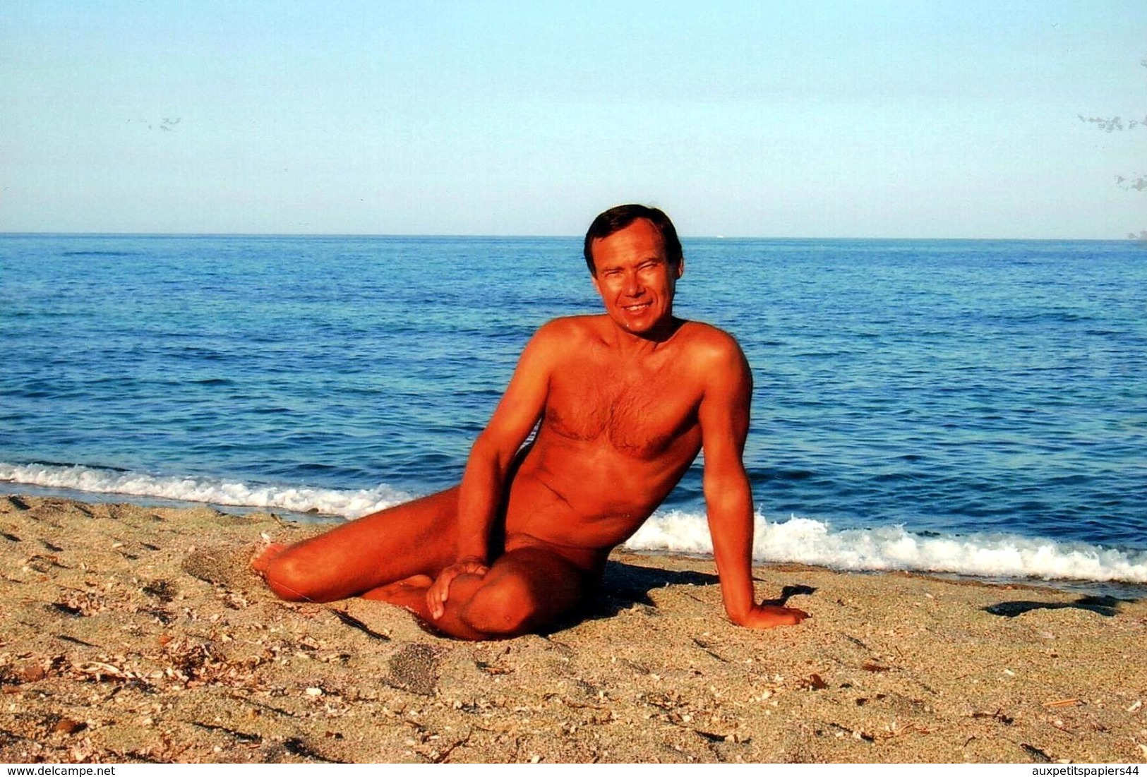 Retirage Photo FKK & Homme Nu Sur La Plage - Gay & Playboy Bronzé On The Beach - Altri & Non Classificati