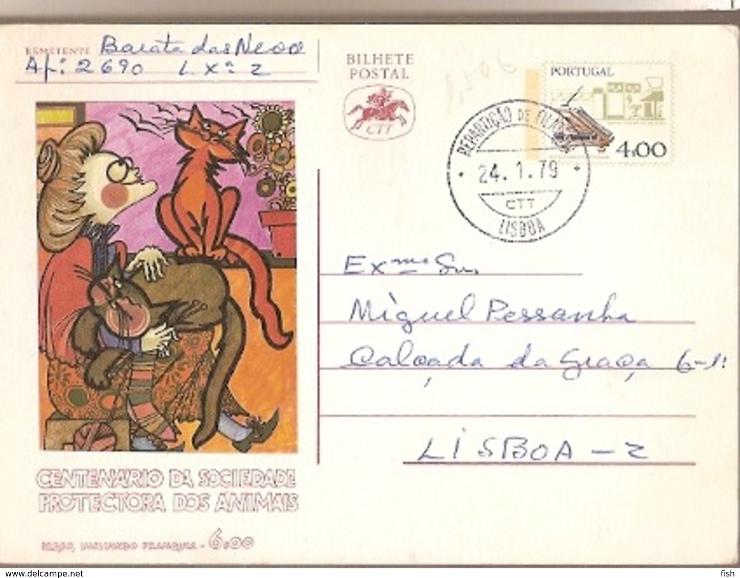 Portugal & Postal Stationery, Animal Protection Society Centenary, Lisbon 1979 (1369) - Autres & Non Classés