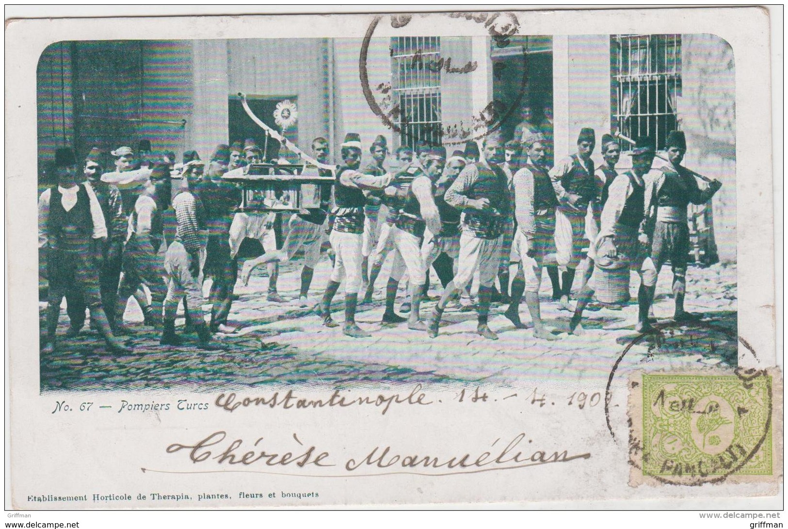 CONSTANTINOPLE POMPIERS TURCS  PRECURSEUR 1902 TBE - Turquie