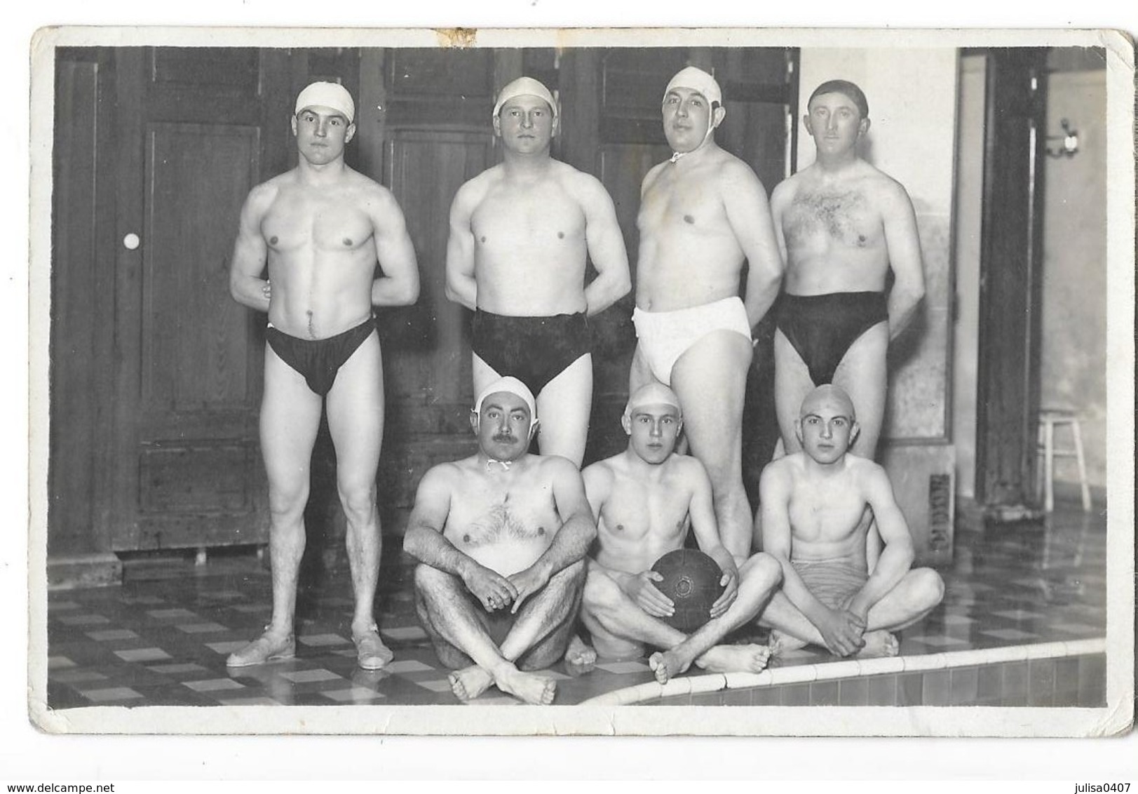 CREIL (60) Carte Photo Amicale Creilloise équipe De Water Polo - Creil