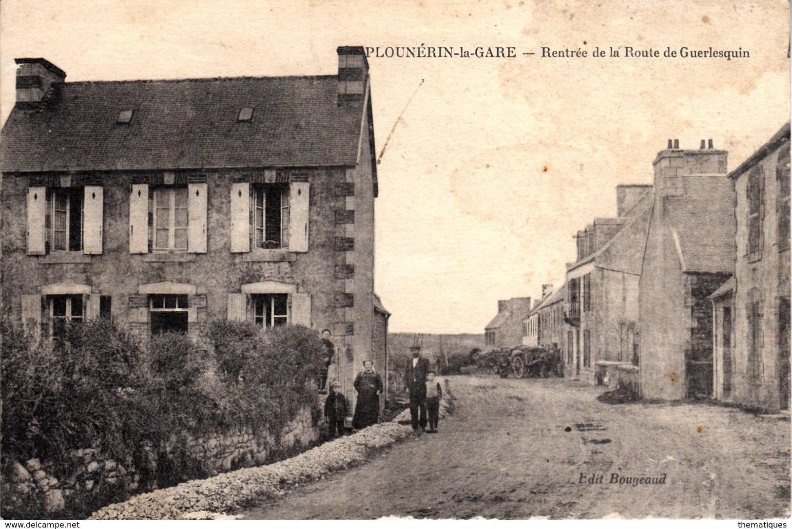 Thematiques 22 Côtes D'Armor Plounérin La Gare Rentrée De La Route De Guerlesquin - Altri & Non Classificati