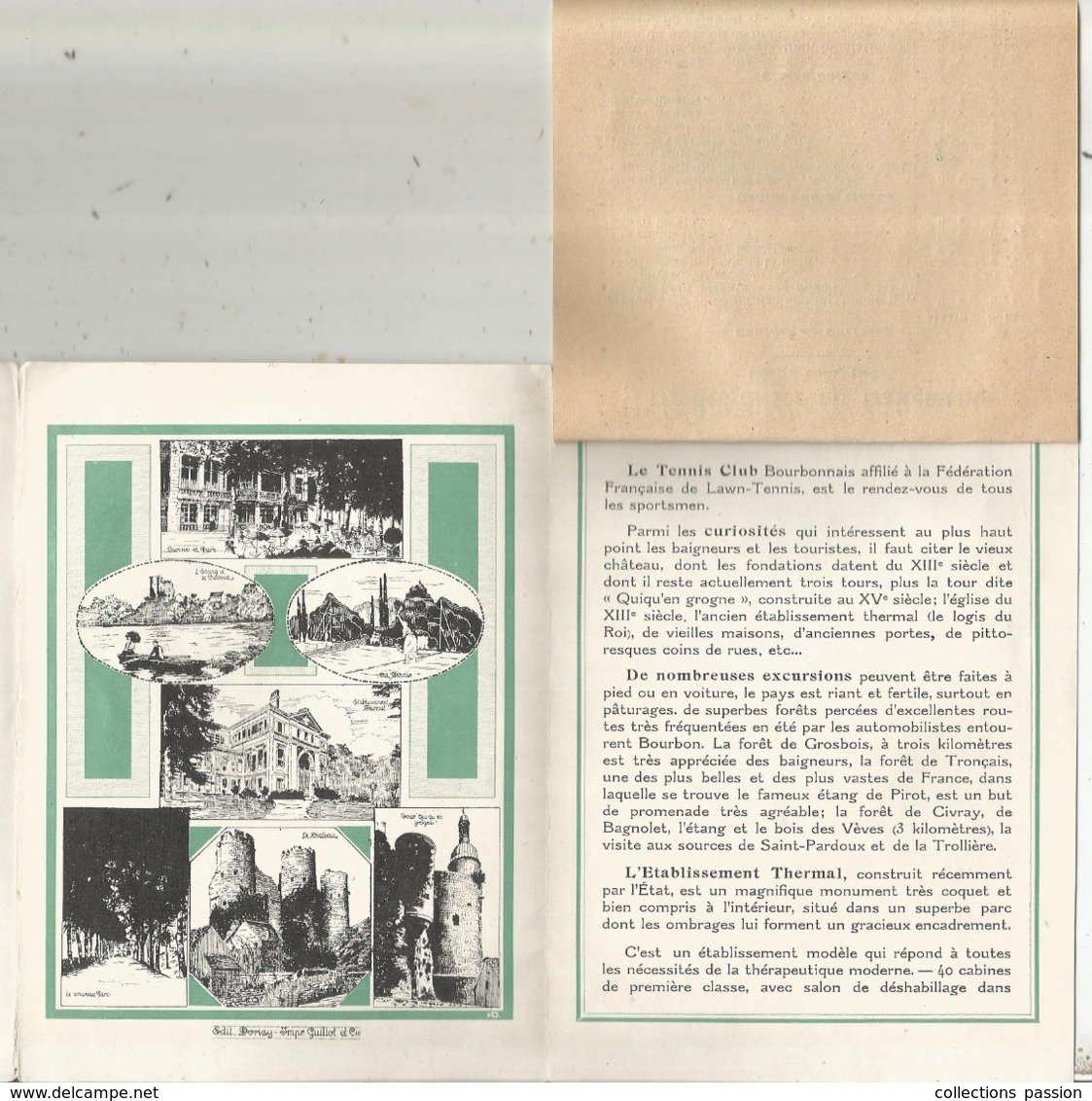 Dépliant Touristique 7 Pages , Allier , BOURBON L'ARCHAMBAULT, 5 Scans , Frais Fr 1.95e - Dépliants Touristiques