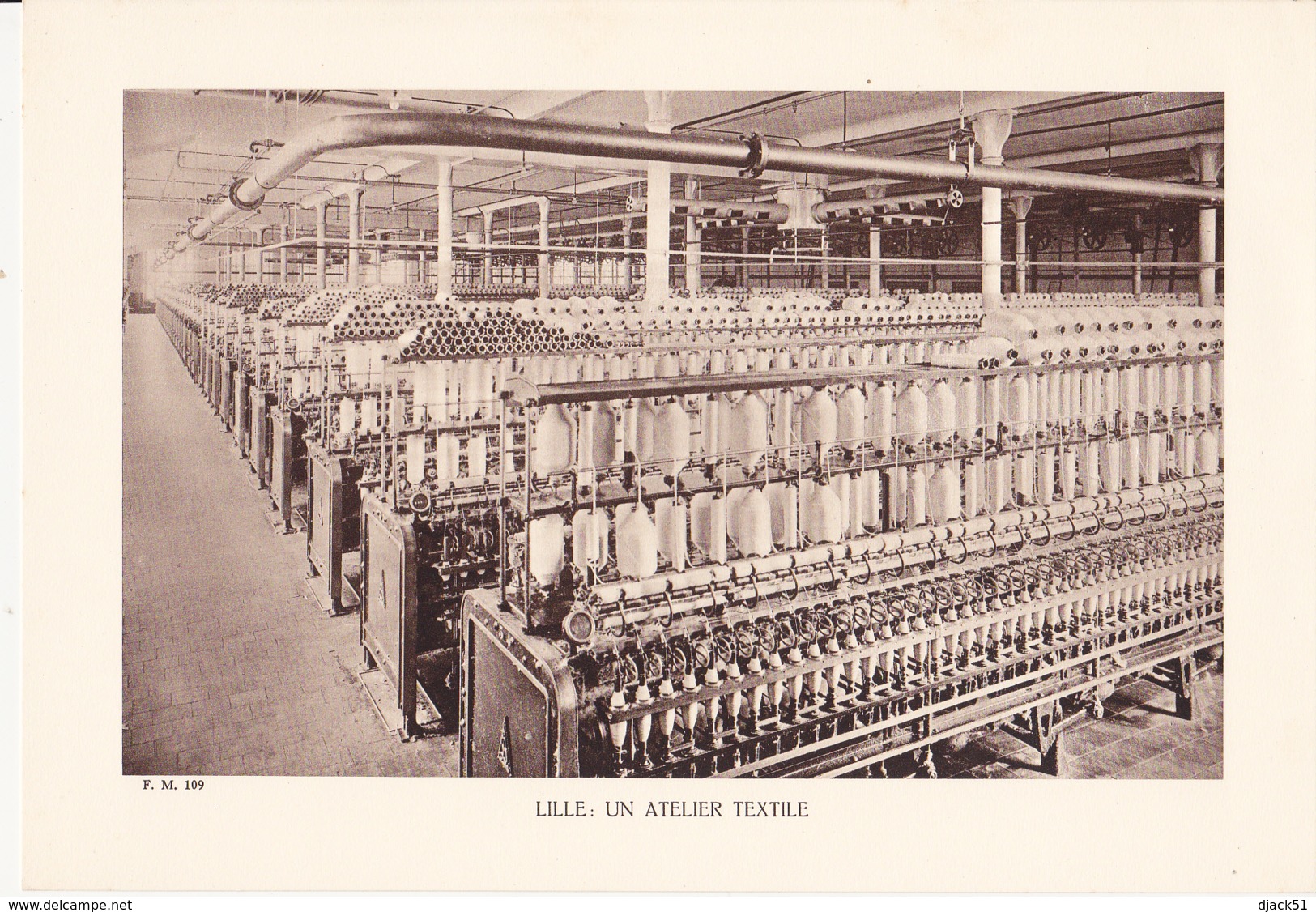 Grande Photo (Phototypie, Héliogravure) - F.M. 109 /  LILLE (Nord) : UN ATELIER TEXTILE - Non Classés