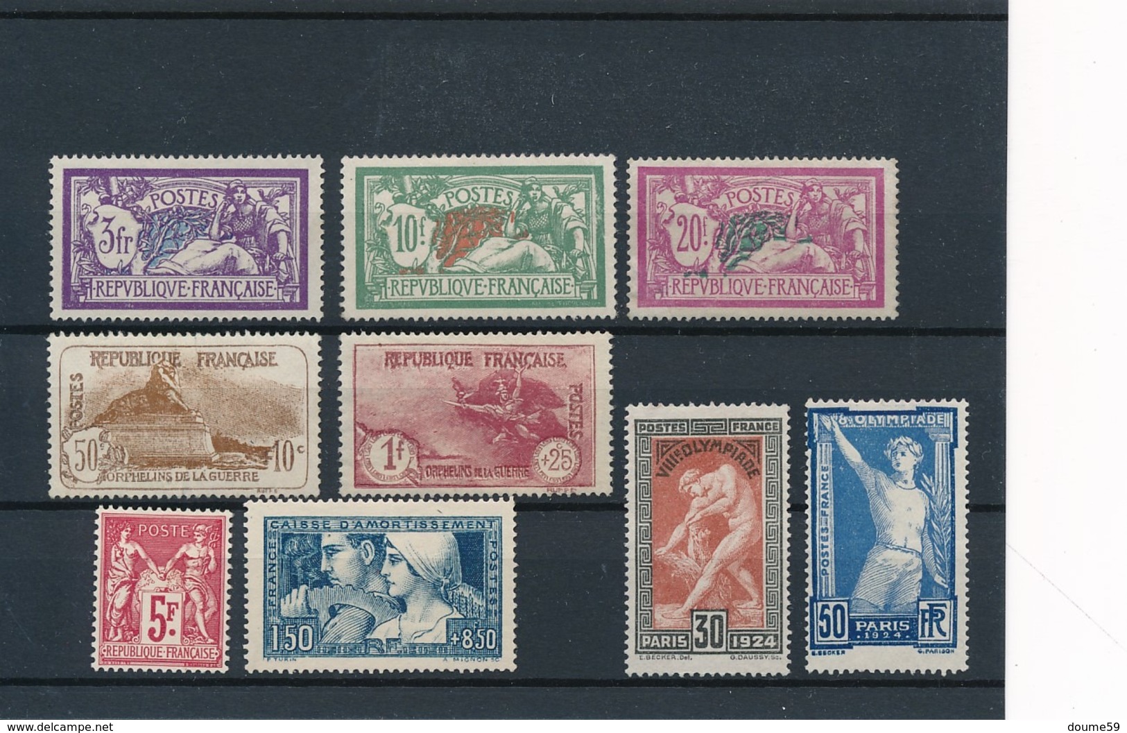 DB-288: FRANCE: Lot  Avec Timbres Neufs Sans Gomme:  Merson-Caisse -orphelins... - Altri & Non Classificati