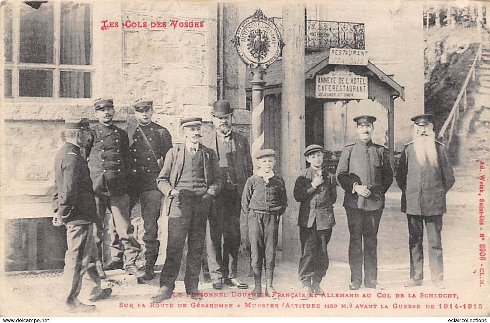 Thème:    Métier. Douanier. Frontière Franco Allemande.Col De La Schlucht  Gendarmes Français Et Allemands 3 (Voir Scan) - Polizia – Gendarmeria