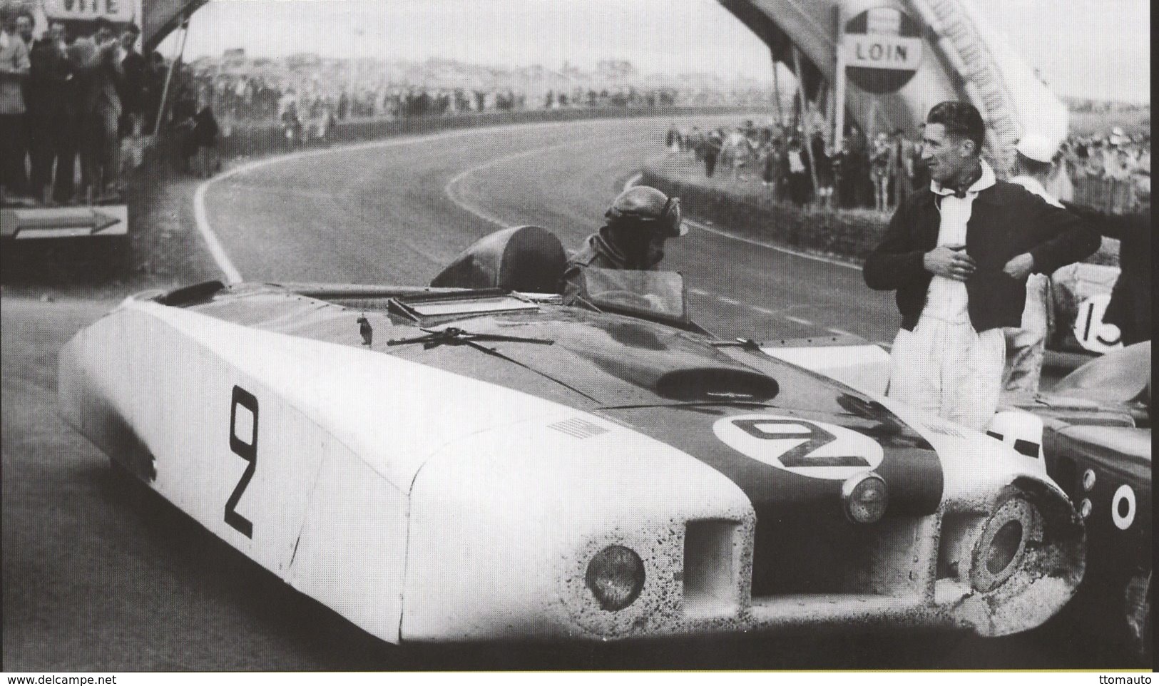 Cunningham 'Le Monstre' -Pilotes:Briggs Cunningham/Phil Walter - (Concurrents Americaine Du Mans 1950)  - PHOTO 15x10cms - Le Mans