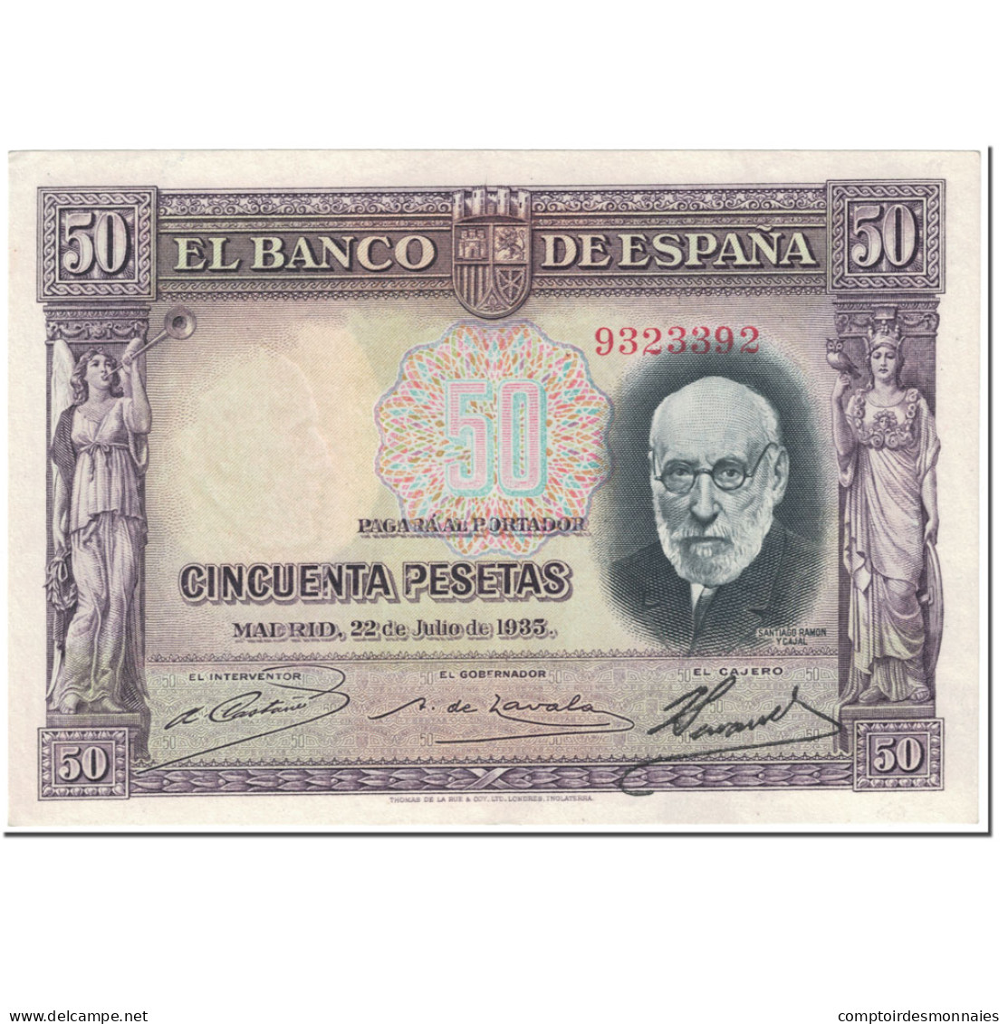 Billet, Espagne, 50 Pesetas, 1935, 1935-07-22, KM:88, SUP - 50 Peseten