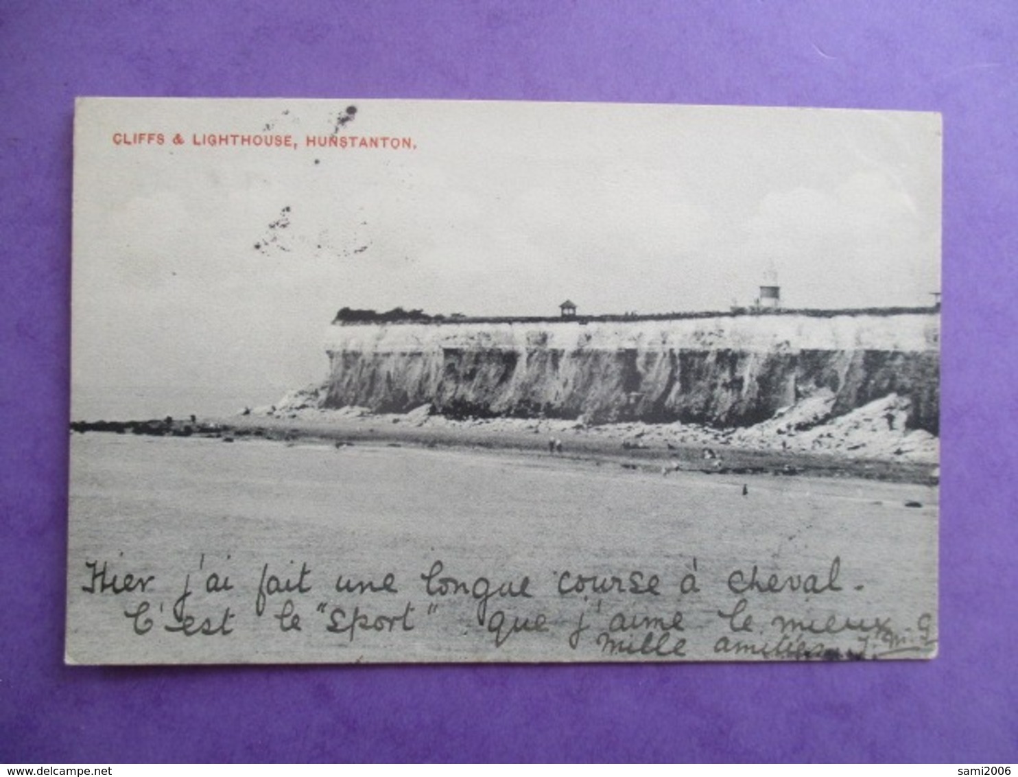 CPA ROYAUME UNI HUNSTANTON CLIFFS & LIGHTHOUSE - Autres & Non Classés